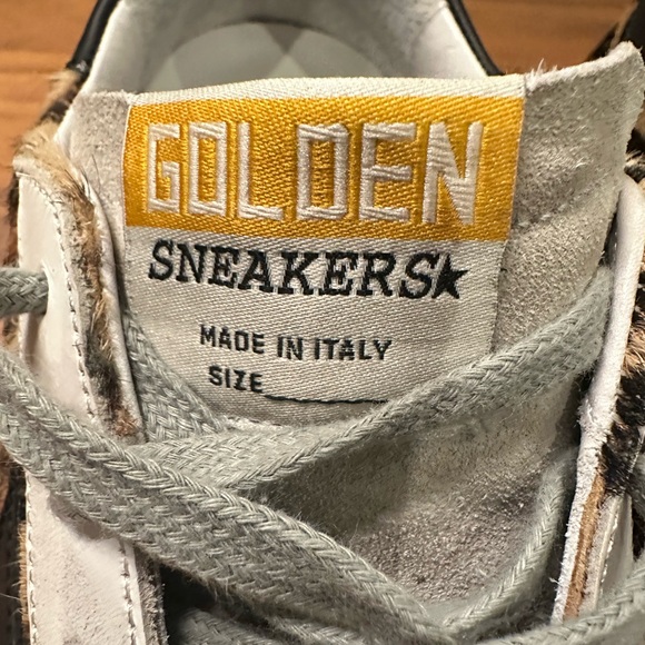 Golden Goose leopard cowhide superstar size 38 in excellent condition - Picture 11 of 14